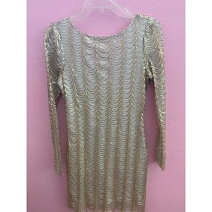 Charlotte Russe - Gold Long Sleeve Dress